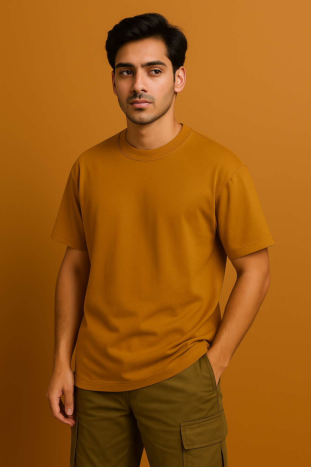 Men's Premium Drop Shoulder- Grey